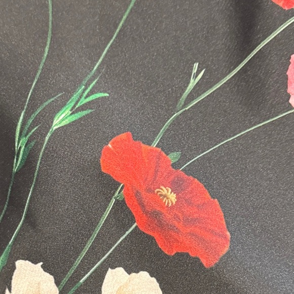 Friends Like These - Elegant Black Floral Midi Dress - Picture 7 of 10